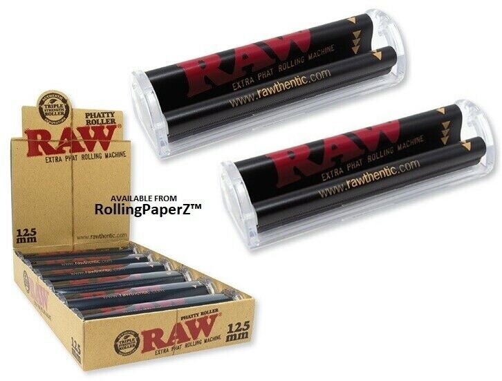 Lot of TWO RAW PHATTY ROLLERS 125mm Extra PHAT Size Cigar Wrap Rolling Machines