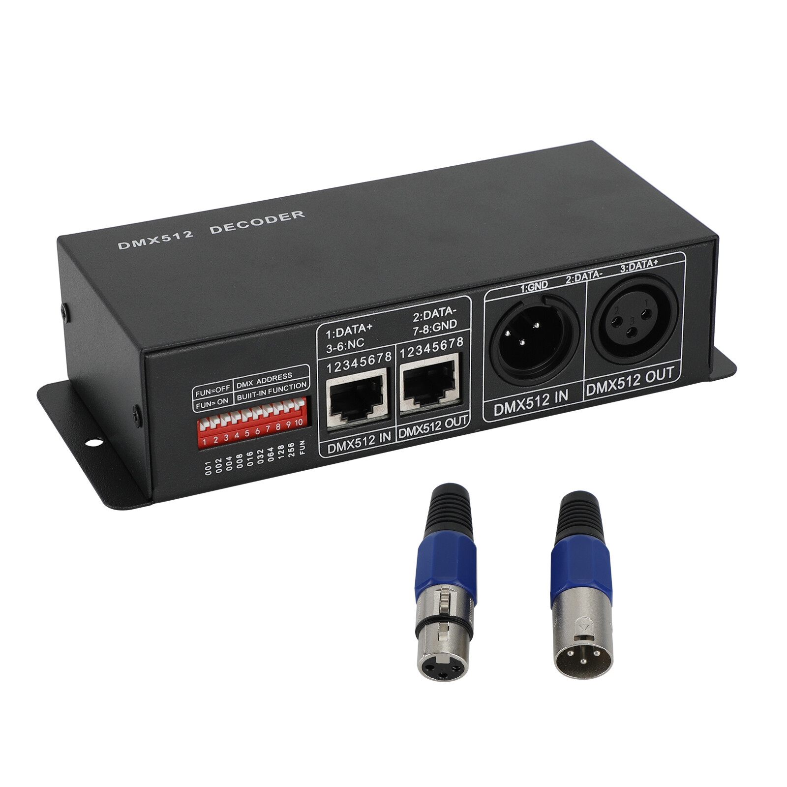 LED RGB Controller 3x8A Decoder With Digital Display 3 Channel DMX512-3CH US B9