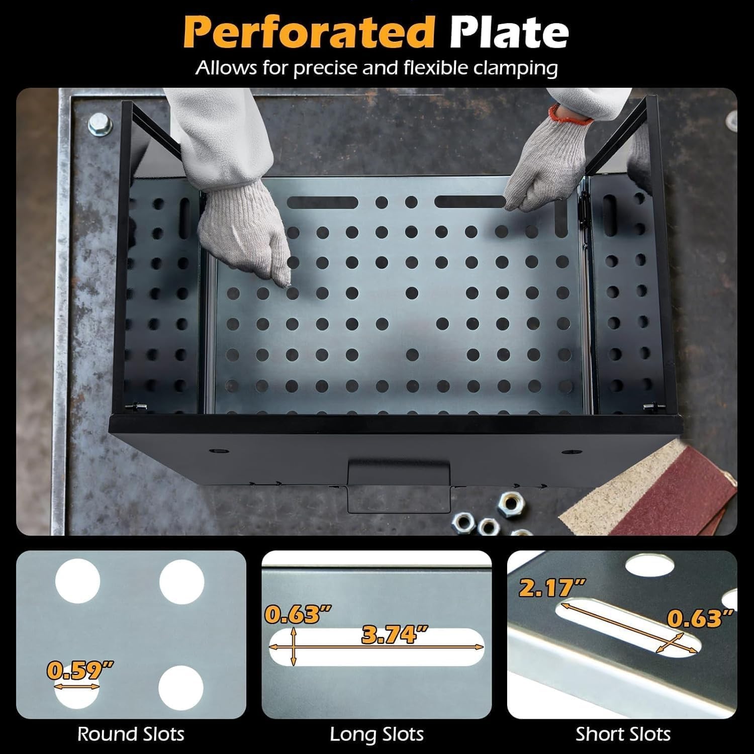 Foldable Welding Table, Portable 17" X 20" Weld Tabletop with 3 Protective Panel