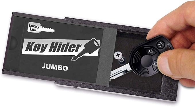 Lucky Line Jumbo Magnetic Key Hider, Case Holder for Larger Keys and Transponder