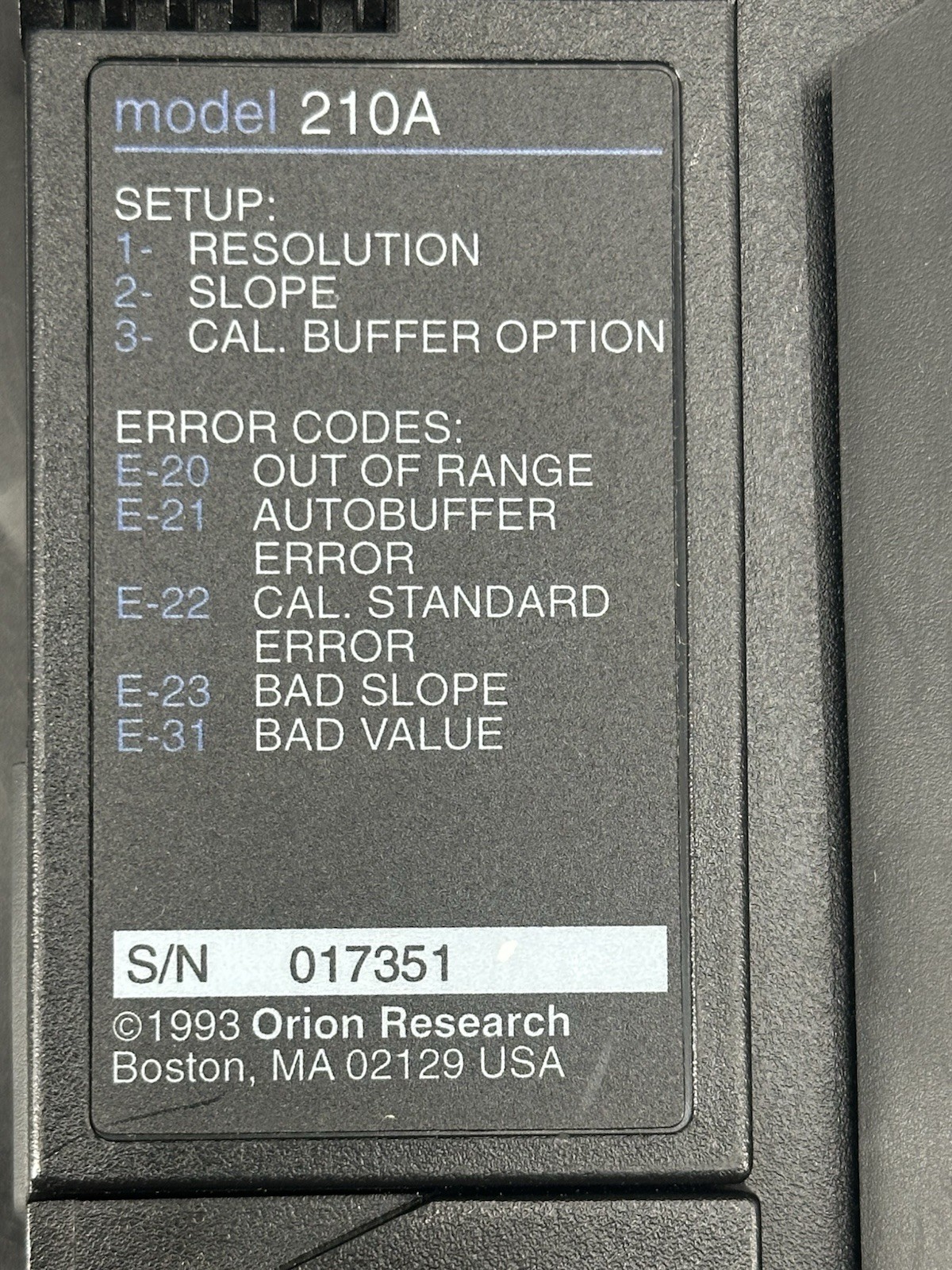 Thermo Orion Model 210A pH Meter