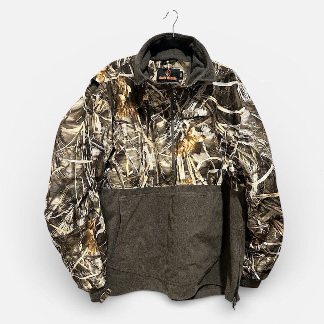 Game Winner Camo 1/4 Zip Pullover Jacket – Size 3XL – Hunting Fleece