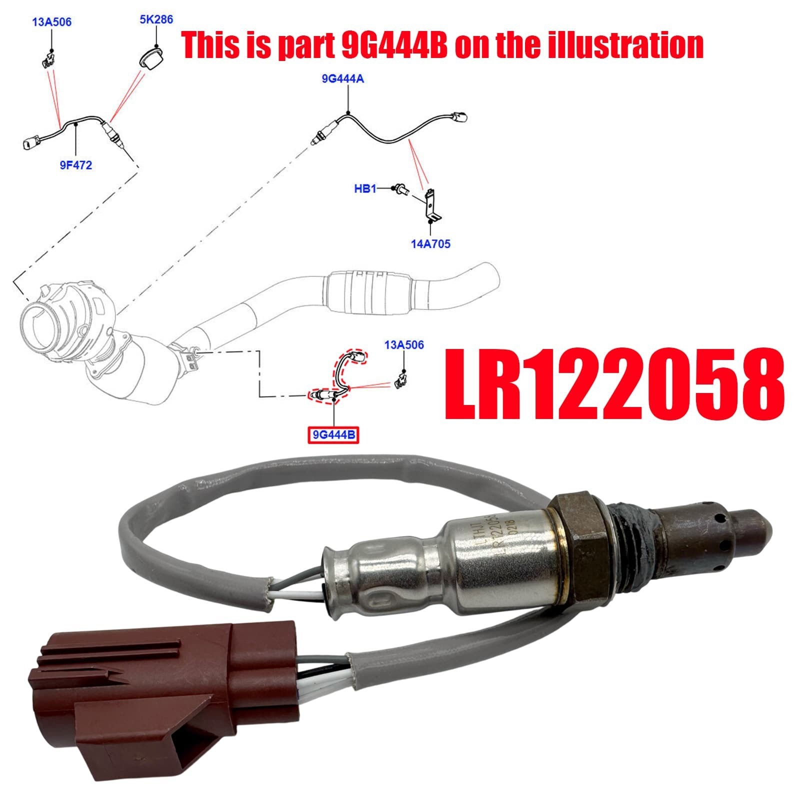 OXYGEN SENSOR FOR LR RANGE ROVER L405 VELAR SPORT DEFENDER DISCOVERY 5 LR122058