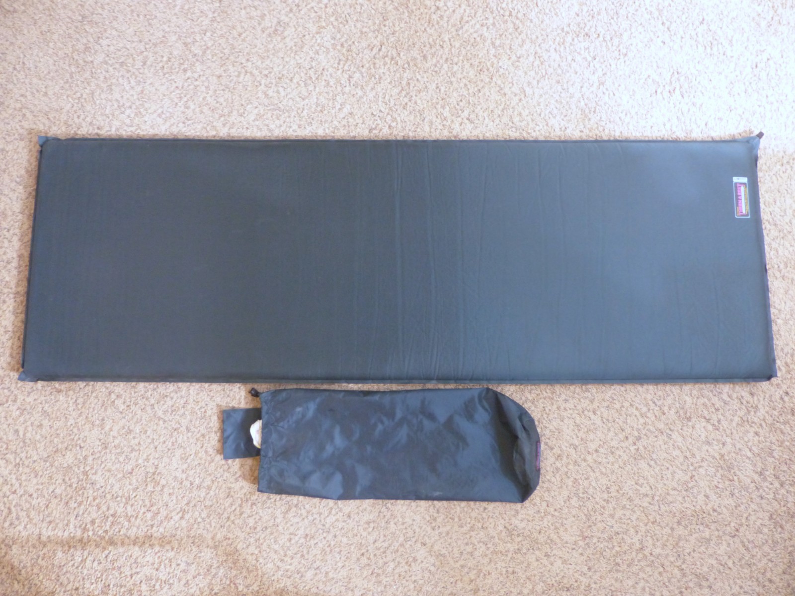 Therm-a-Rest The Original Large Green Camping Sleeping Pad Mattress 25"x76" Nice