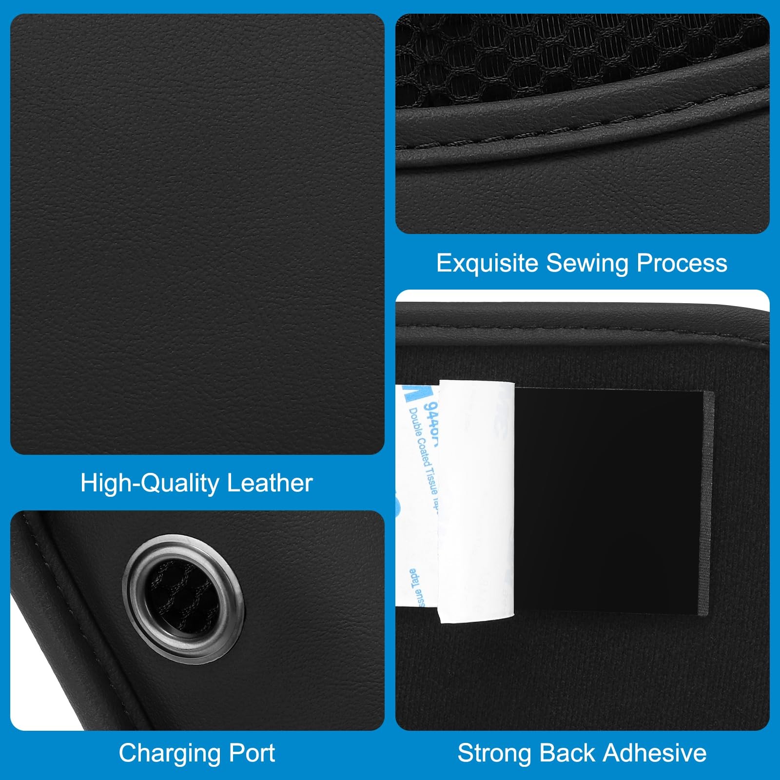 PU Leather Car Side Pocket Organizer Universal Auto Console Side Storage