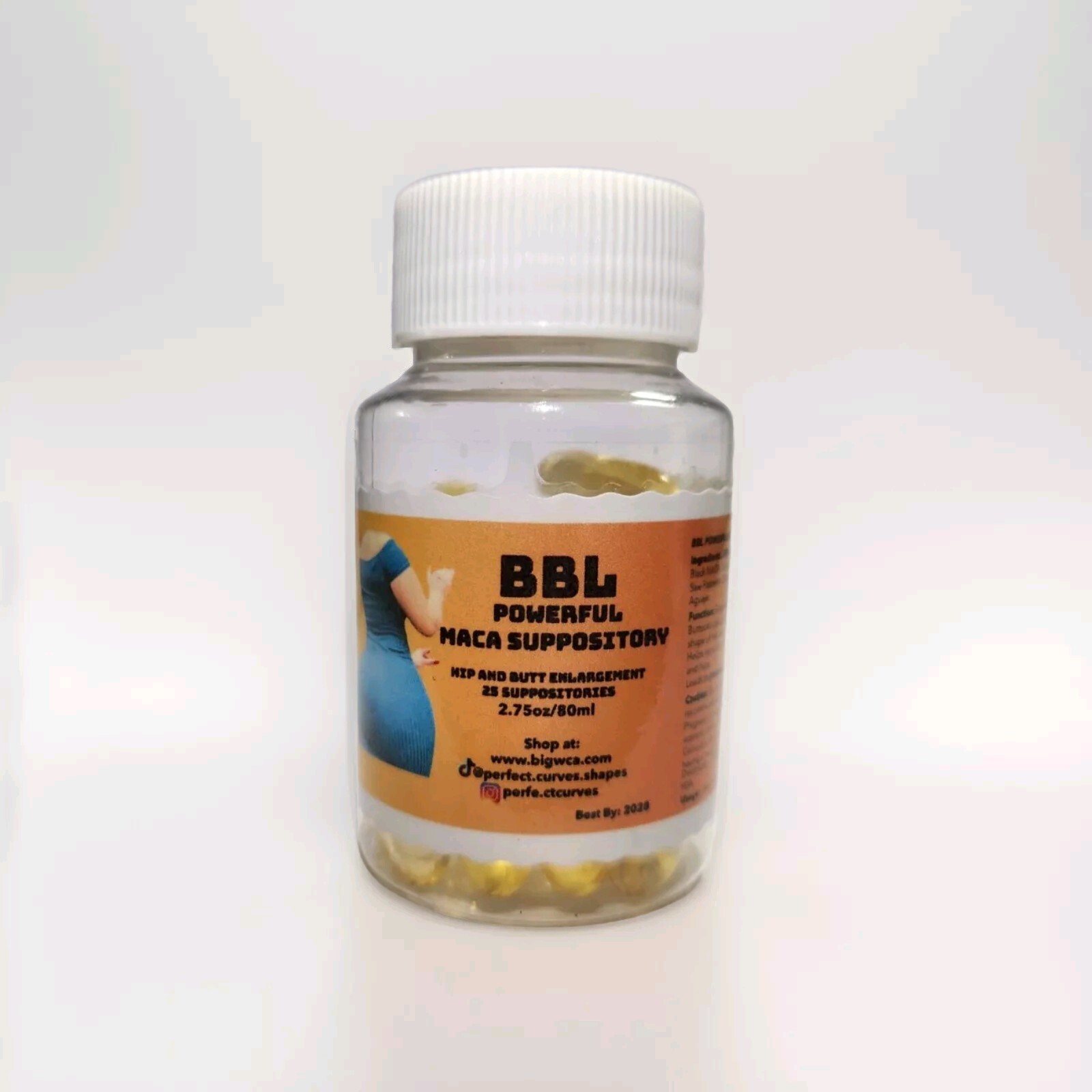 ONE WEEK RESULTS BBL POWERFUL MACA 25 SUPPOSITORIES 100% NATURAL 2.75oz