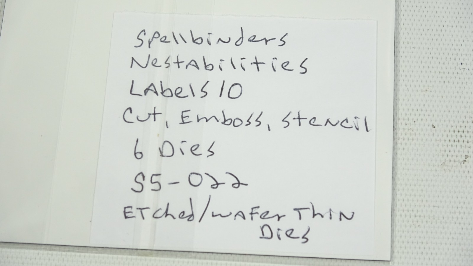 Spellbinders Nestabilities Labels 10 Etched Wafer Thin Dies S5-022