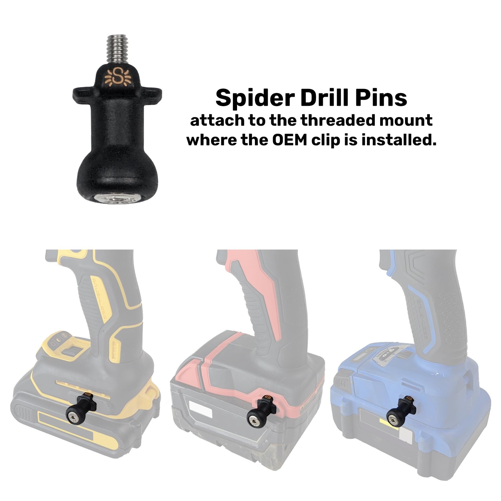 Tool Holster - Pro Tool Holster + Two Driver Pins - Upgraded, Self Locking Mu...