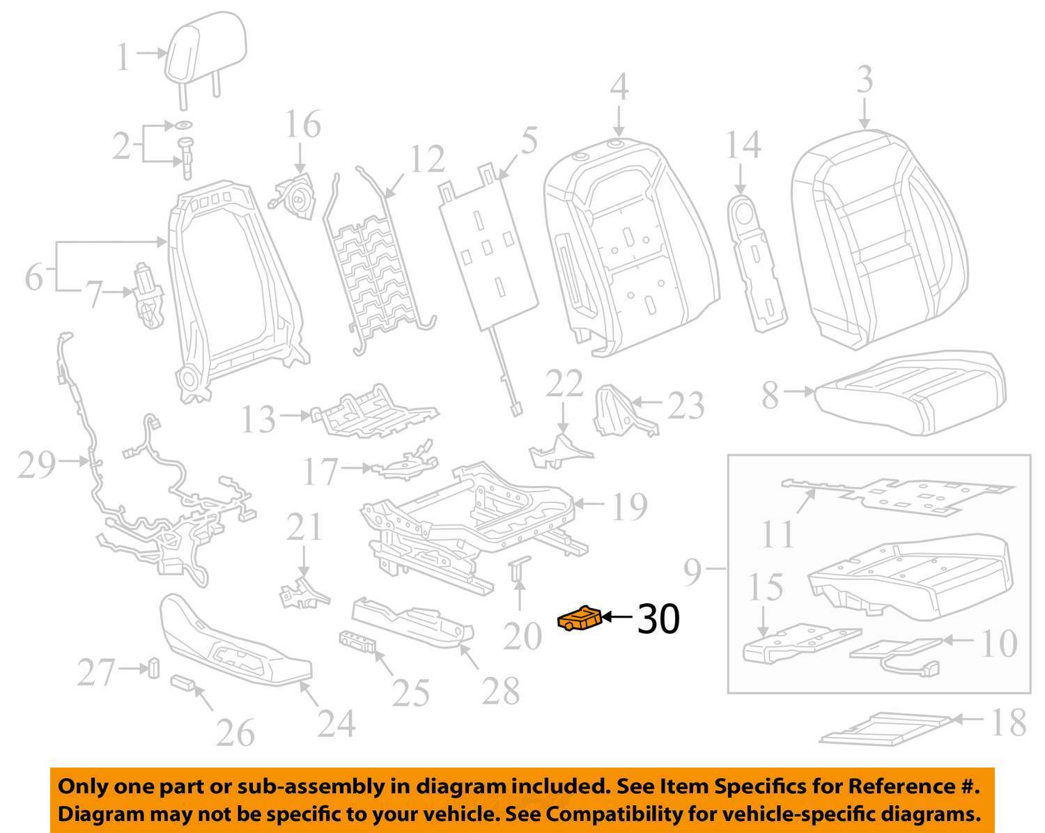 GM OEM 19-24 Blazer Seats Tracks Passenger Seat Components-Module 13531260