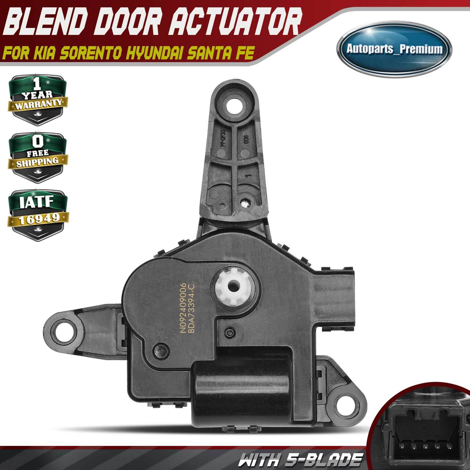 HVAC Blend Door Actuator w/ 5-Blade for Kia Sorento Hyundai Santa Fe Santa Fe XL