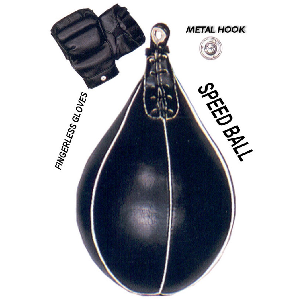 Last Punch Heavy Duty Speed Ball Set w/ Punching Gloves & Metal Hook Brand New