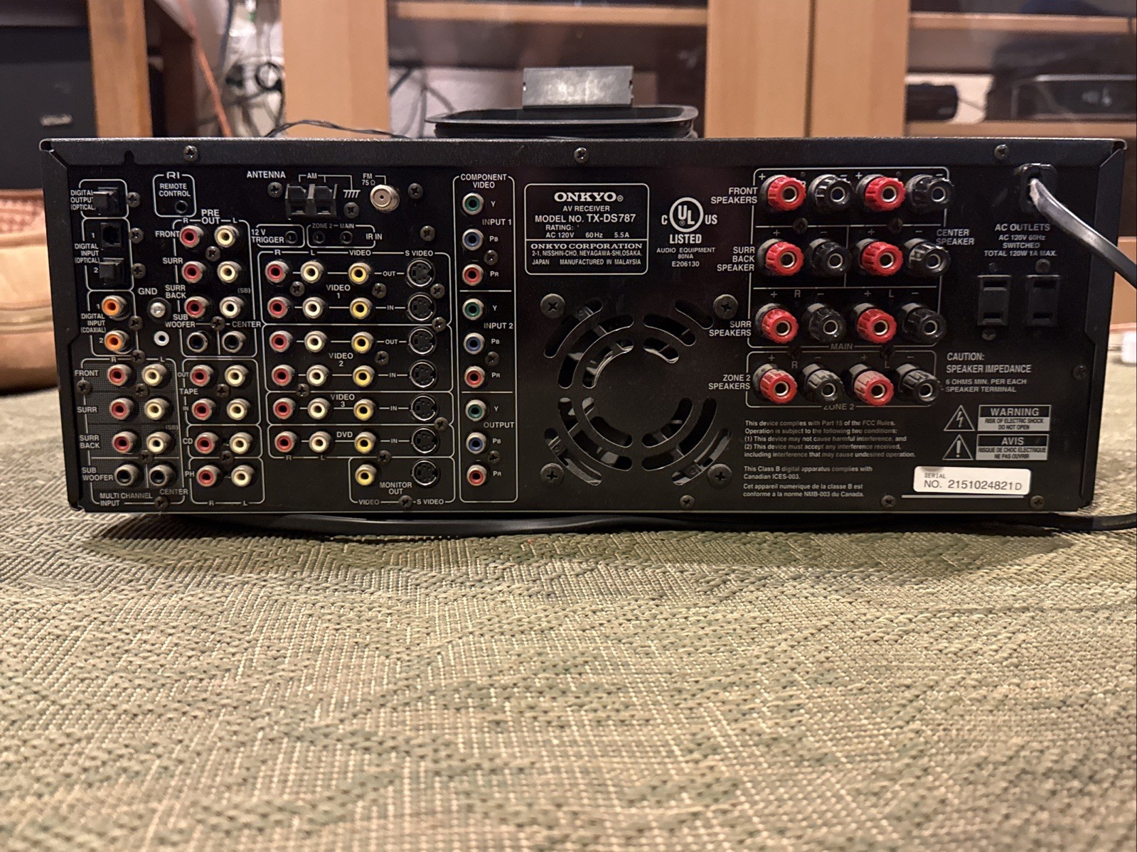 ONKYO TX-DS787 Beast! Audiophile Huge Power Tested Working Flawless