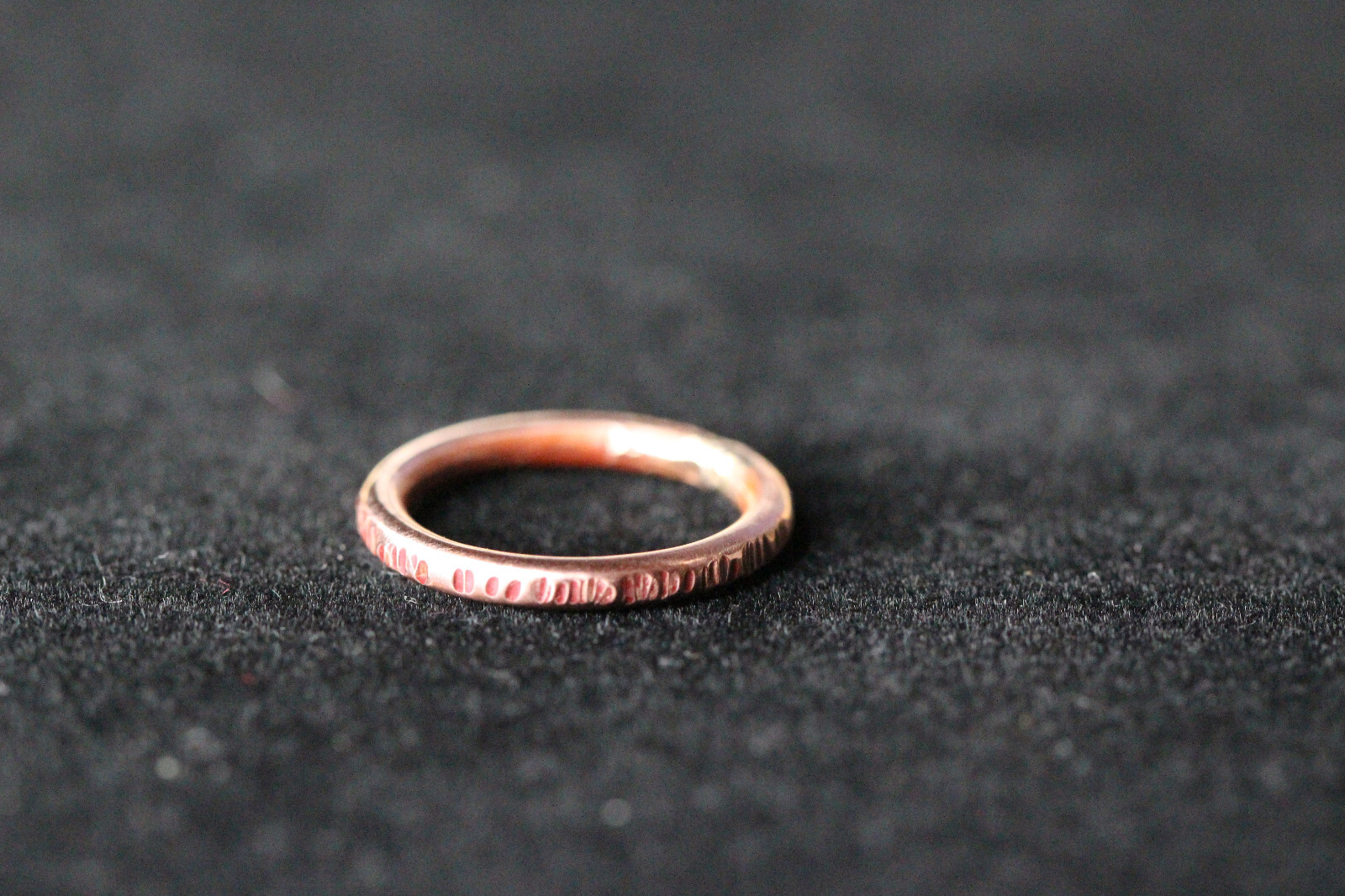 Copper Ring Stackable Hammered Rings band Size 1.5 Promise Ring Unisex thin 2mm
