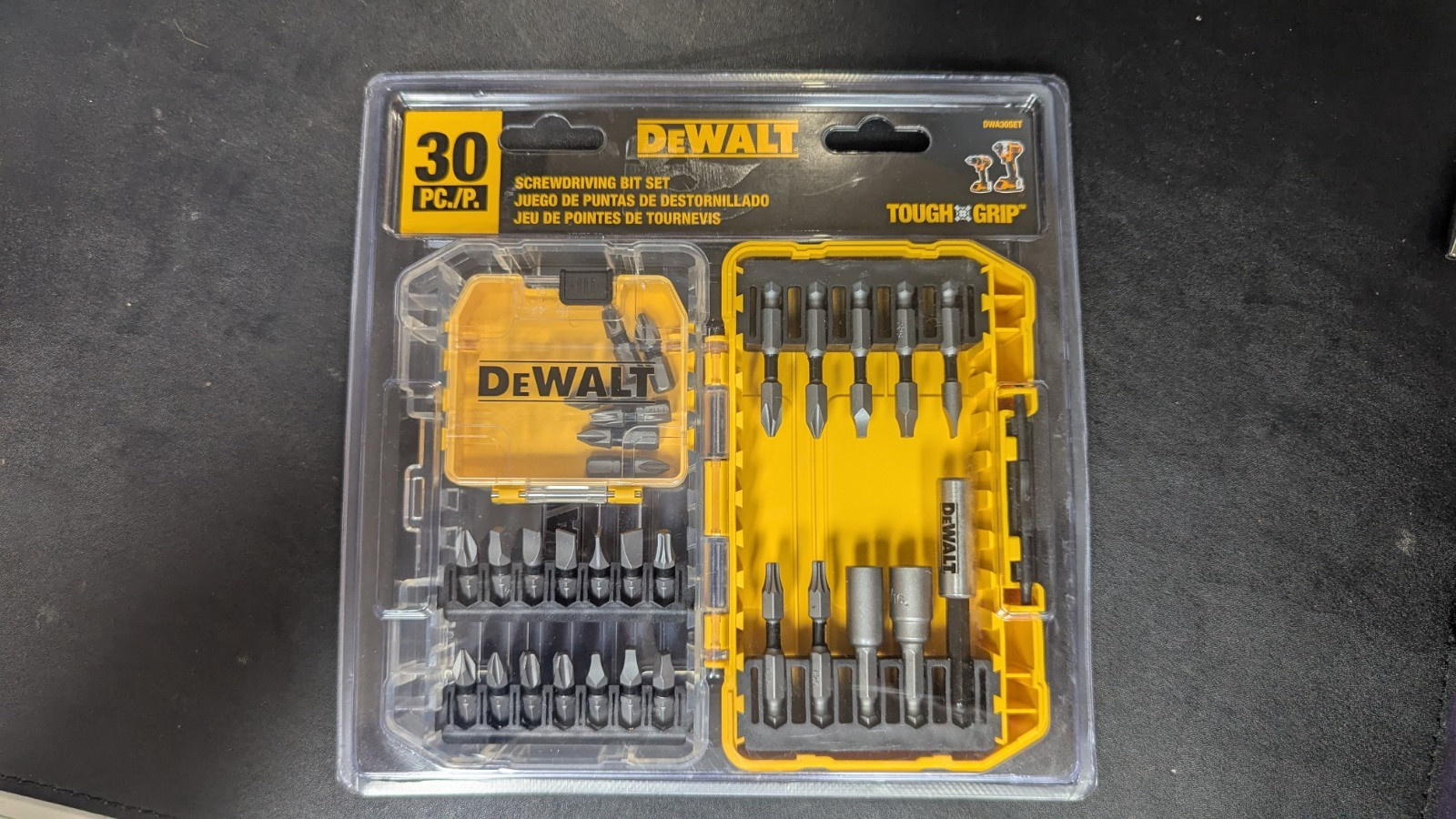 DEWALT TOUGH GRIP Screwdriver Bit Set 30 -Piece DWA30SET