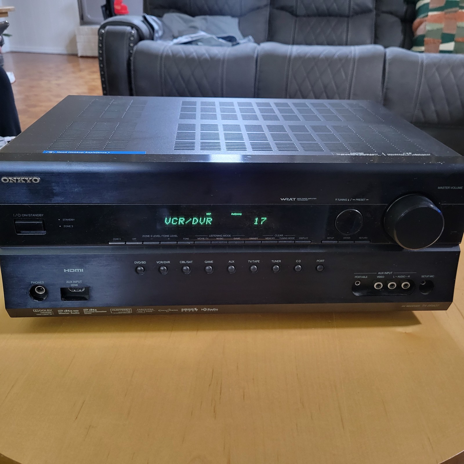 Onkyo TX-SR607 7.2 Channel Home Theater AV Receiver preowned NO REMOTE