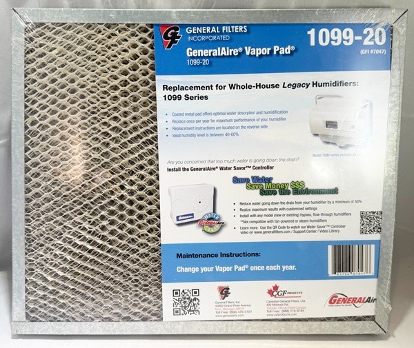 New Genuine GeneralAire 1099-20 Humidifier Water Filter