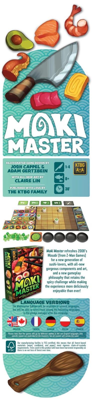Maki Master Kickstarter Edition by KTBG - SEALED