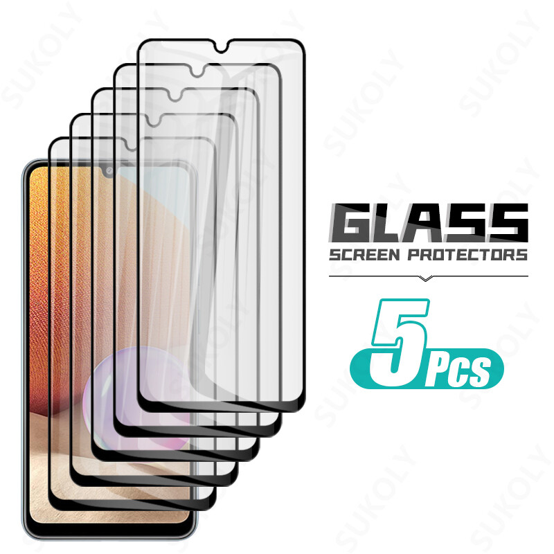 1-5Pc Tempered Glass Screen Protector For Samsung Galaxy S25 S23 A14 A34 A53 S24