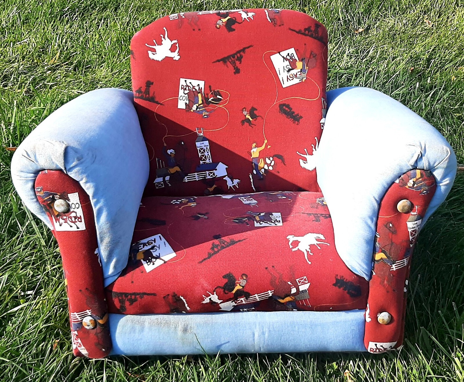 2002 Childs Western Ridem Cowboy Rocking Chair Little Tank Furniture Co 23 x 17