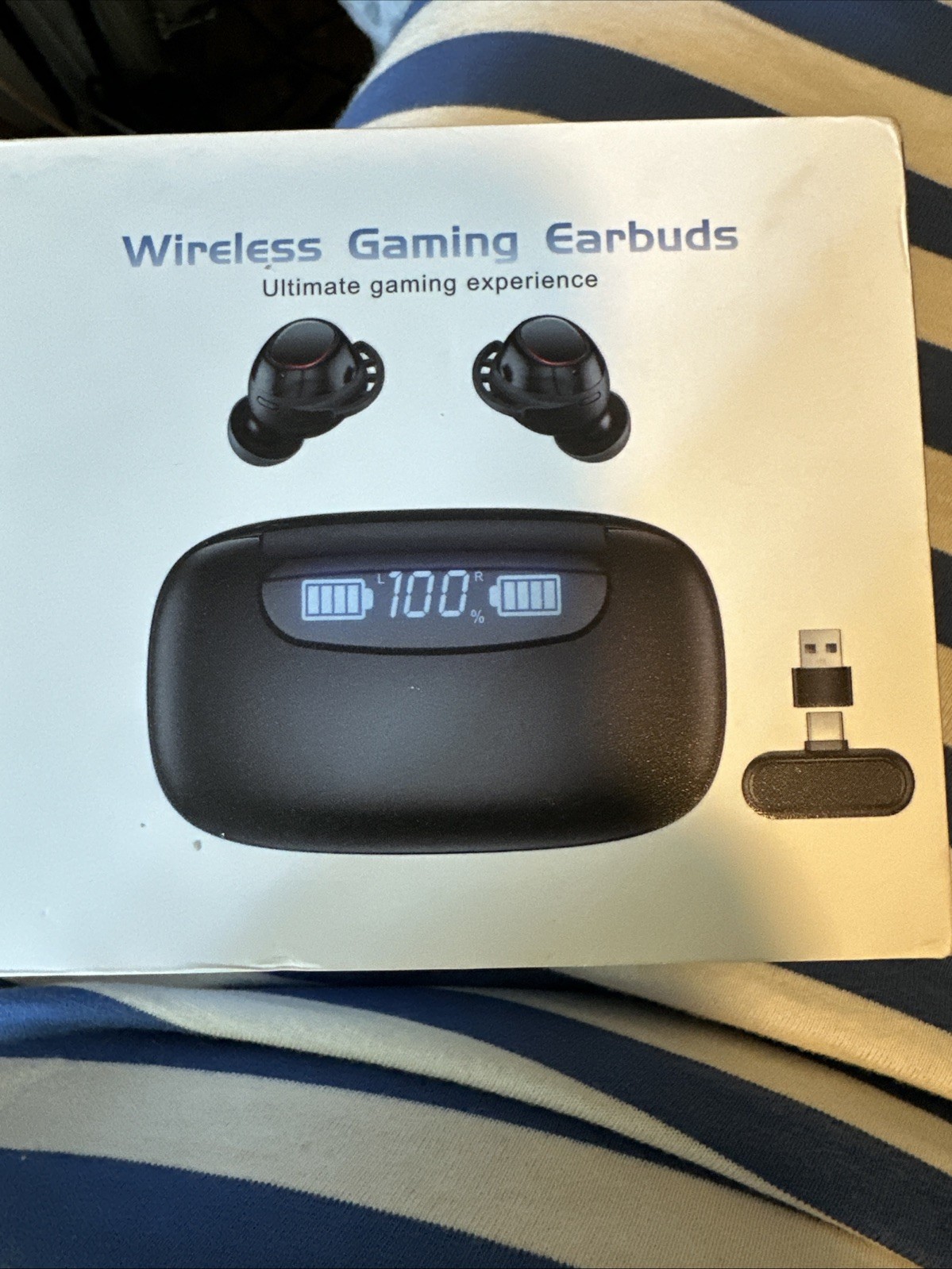 IAMJOY Wireless Gaming Earbuds 20ms Low Latency Gaming Earbuds with LED