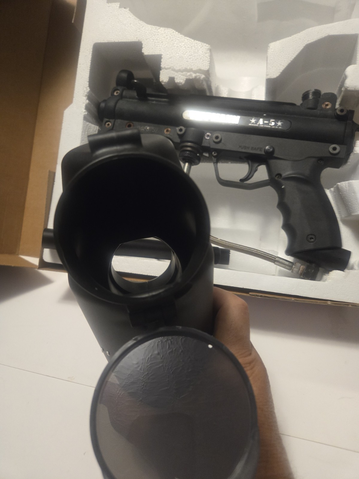 Tippmann A-5 With Cyclone Feed System Paintball Gun