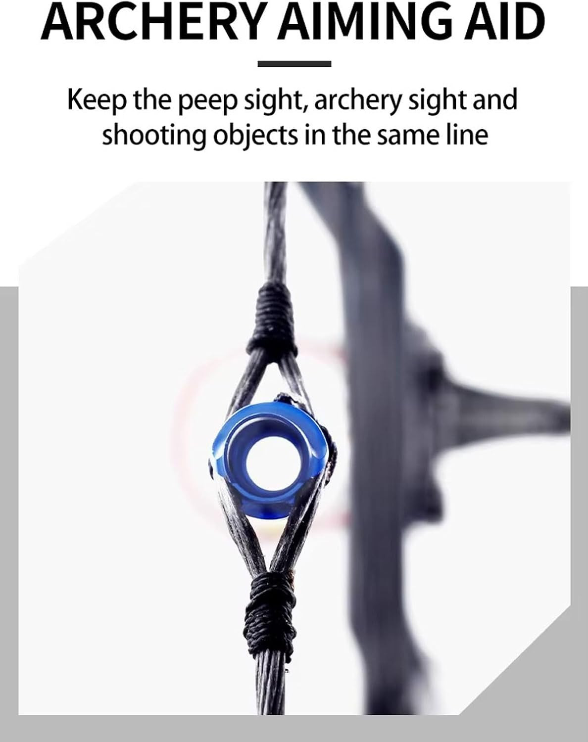 Aluminium Compound Bow Peep Sight with 37/45 Degree Angle for Precision Shooting