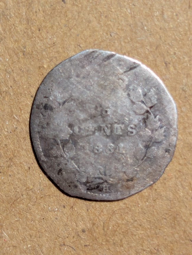1881 H Canada 5 Cents Silver