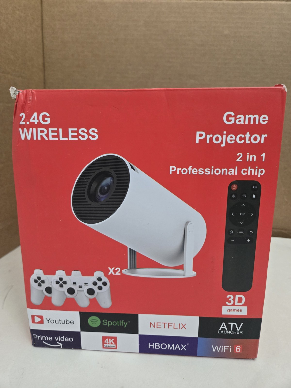 2.4 Wireless Game Projector 2 In 1 Professional Chip Portable LCD Projector 3D