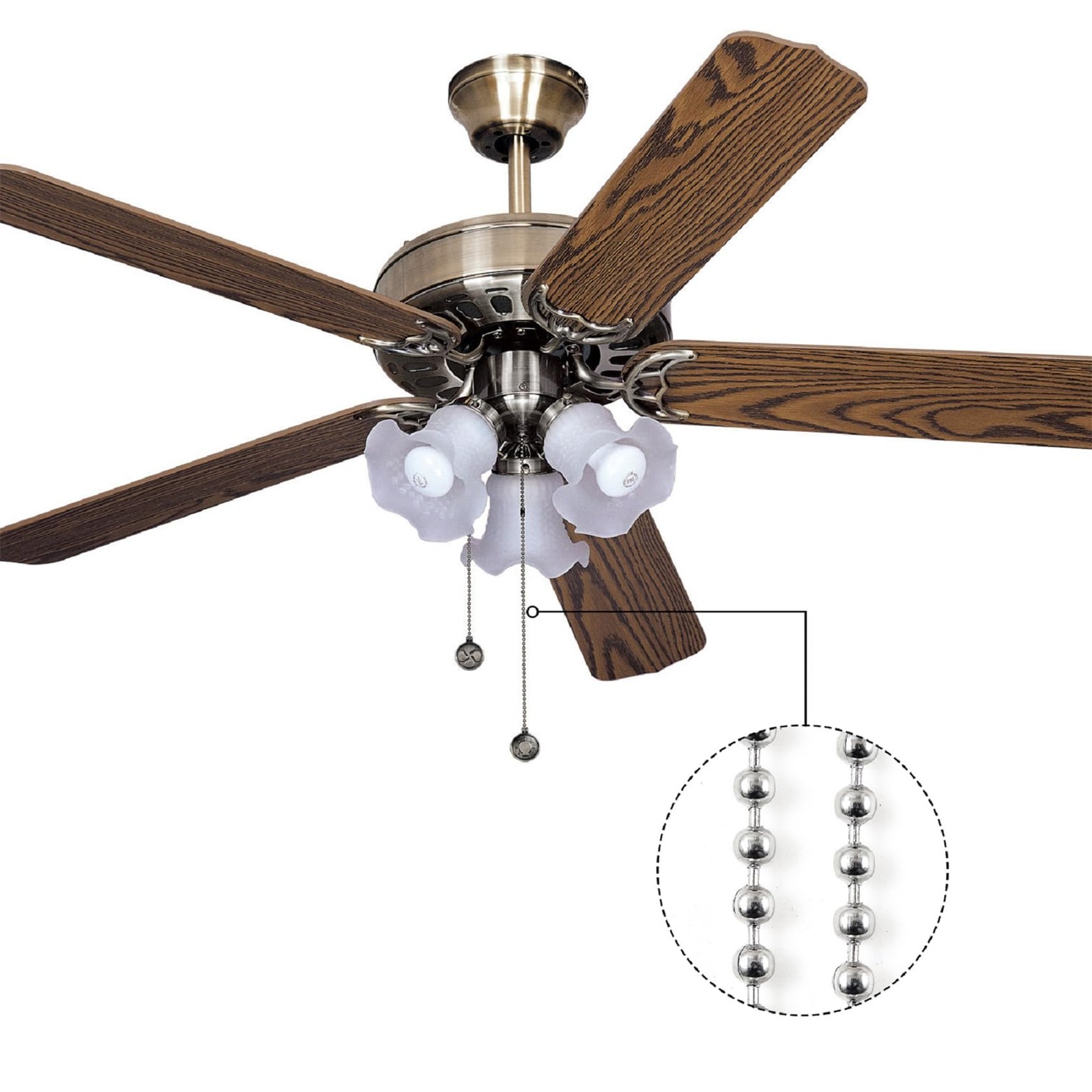 3mm Ceiling Fan Pull Chain Extender Light Chain Pulls Extenders Great Pulling...