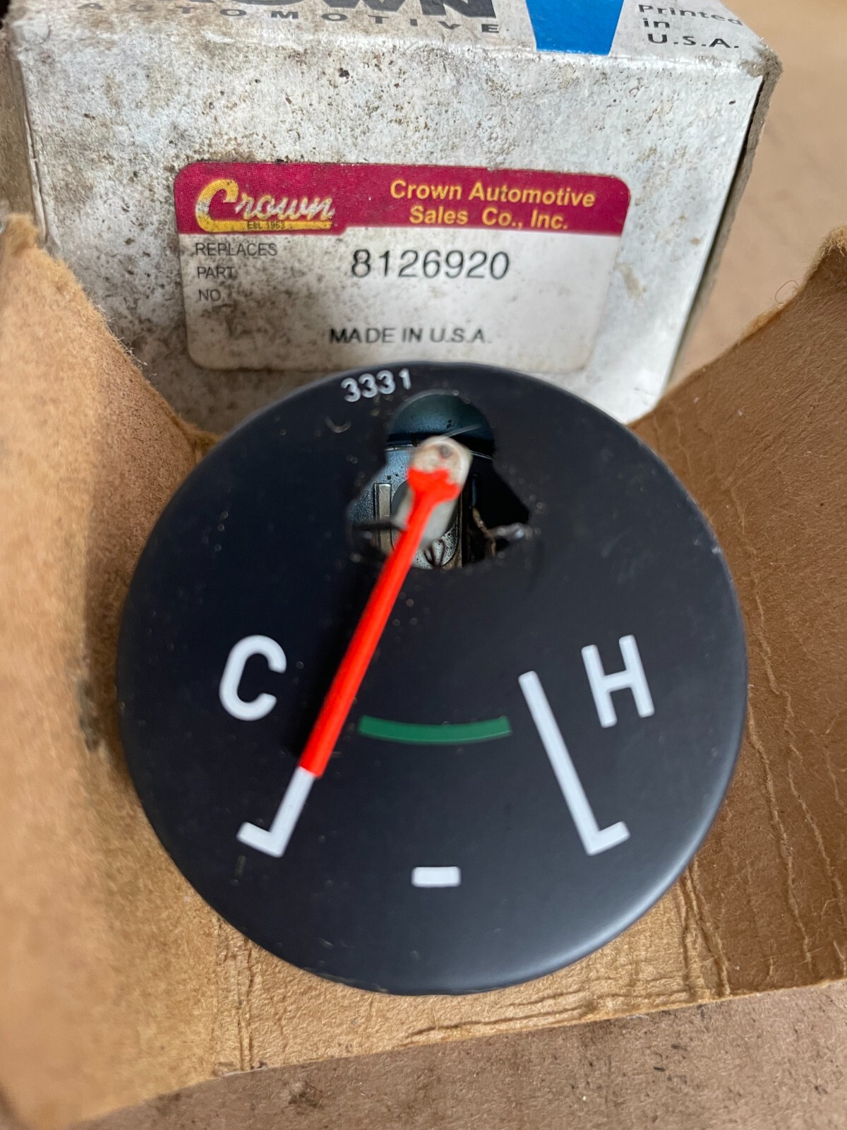 NOS Crown Automotive Aftermarket Temperature Gauge 8126920 55-86 Jeep CJ Models