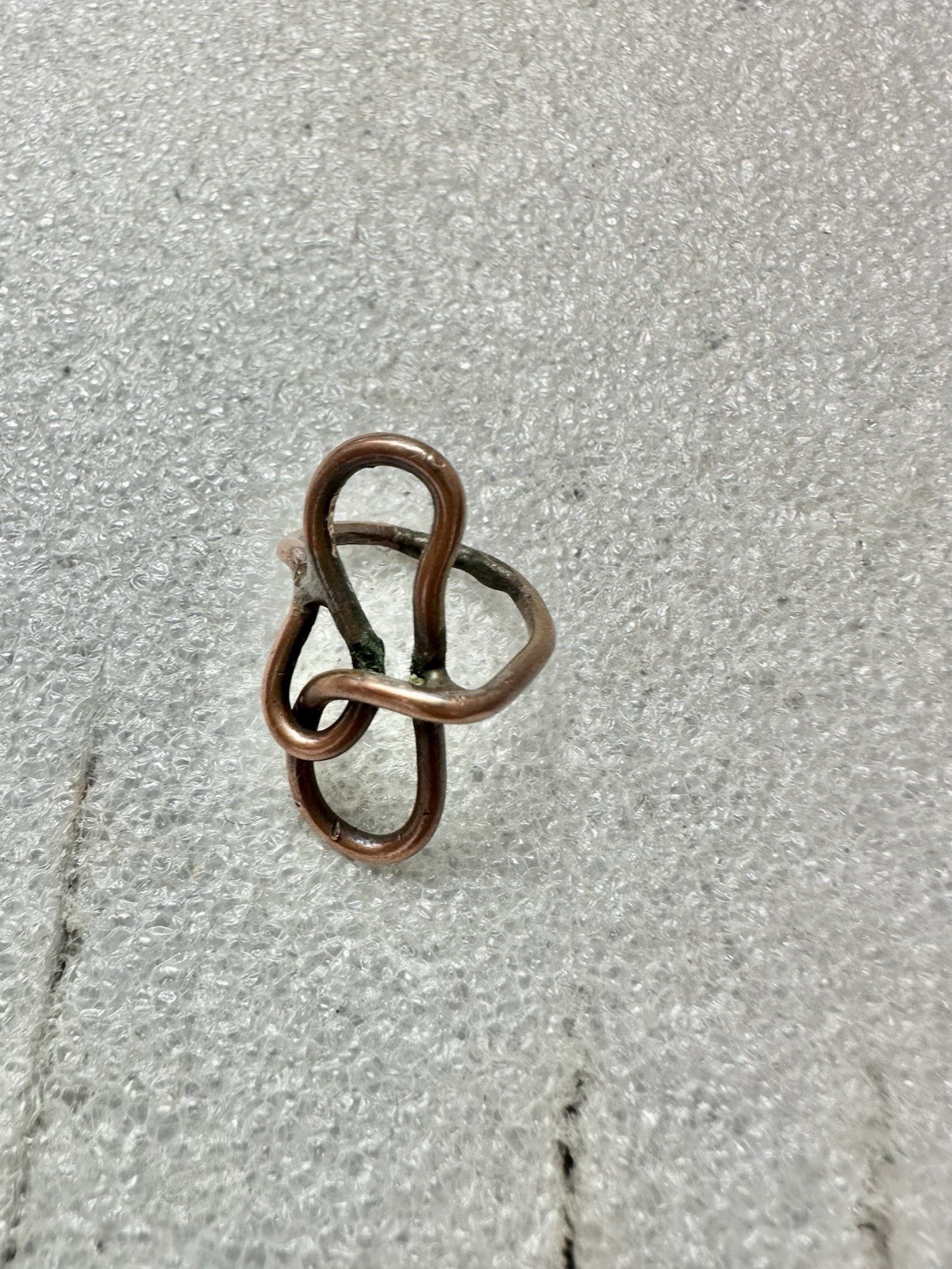 Handmade Abstract Solid COPPER Ring Size 6