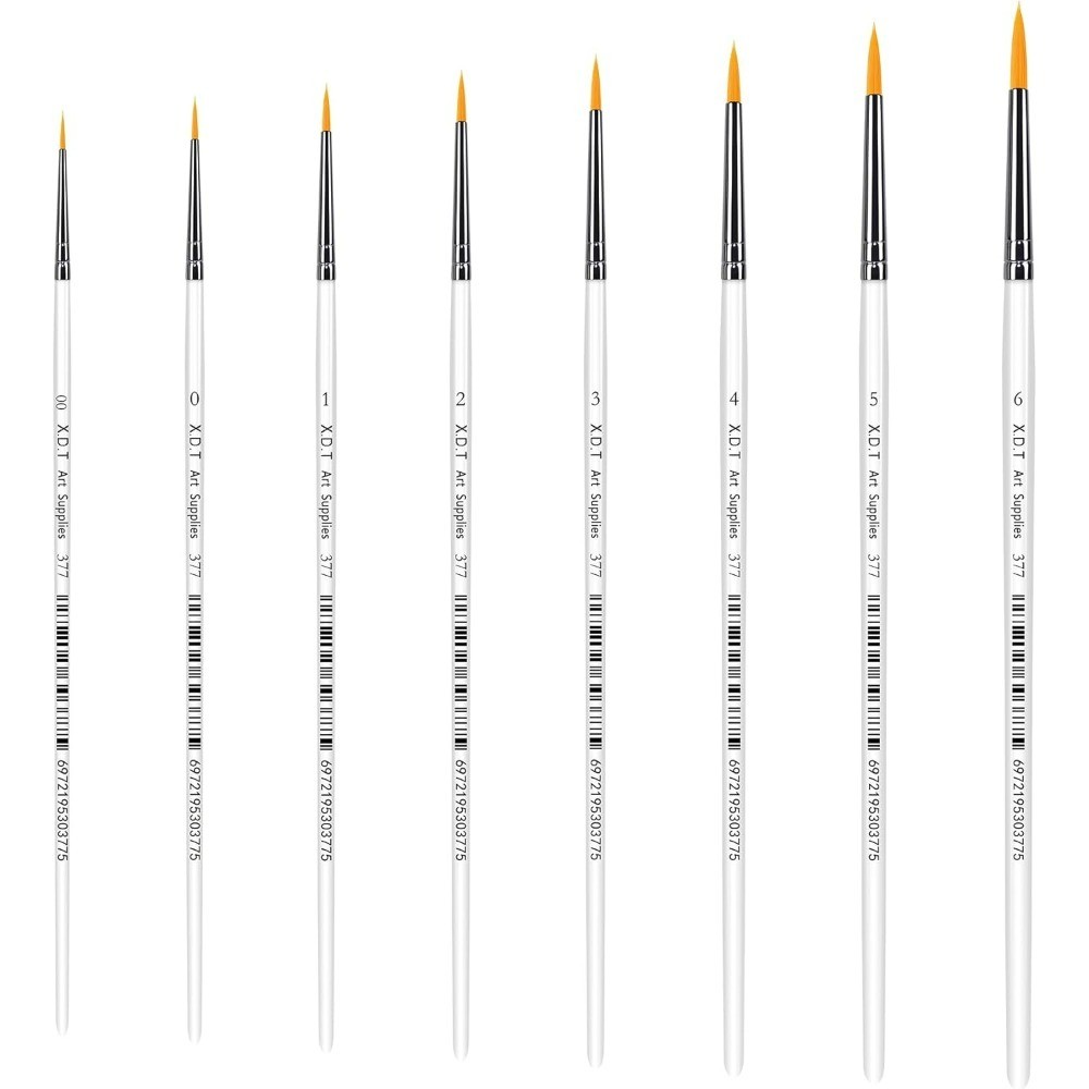 Fine Paint Brushes for Acrylic Painting Detailing Brush 8 Piece Set Artists