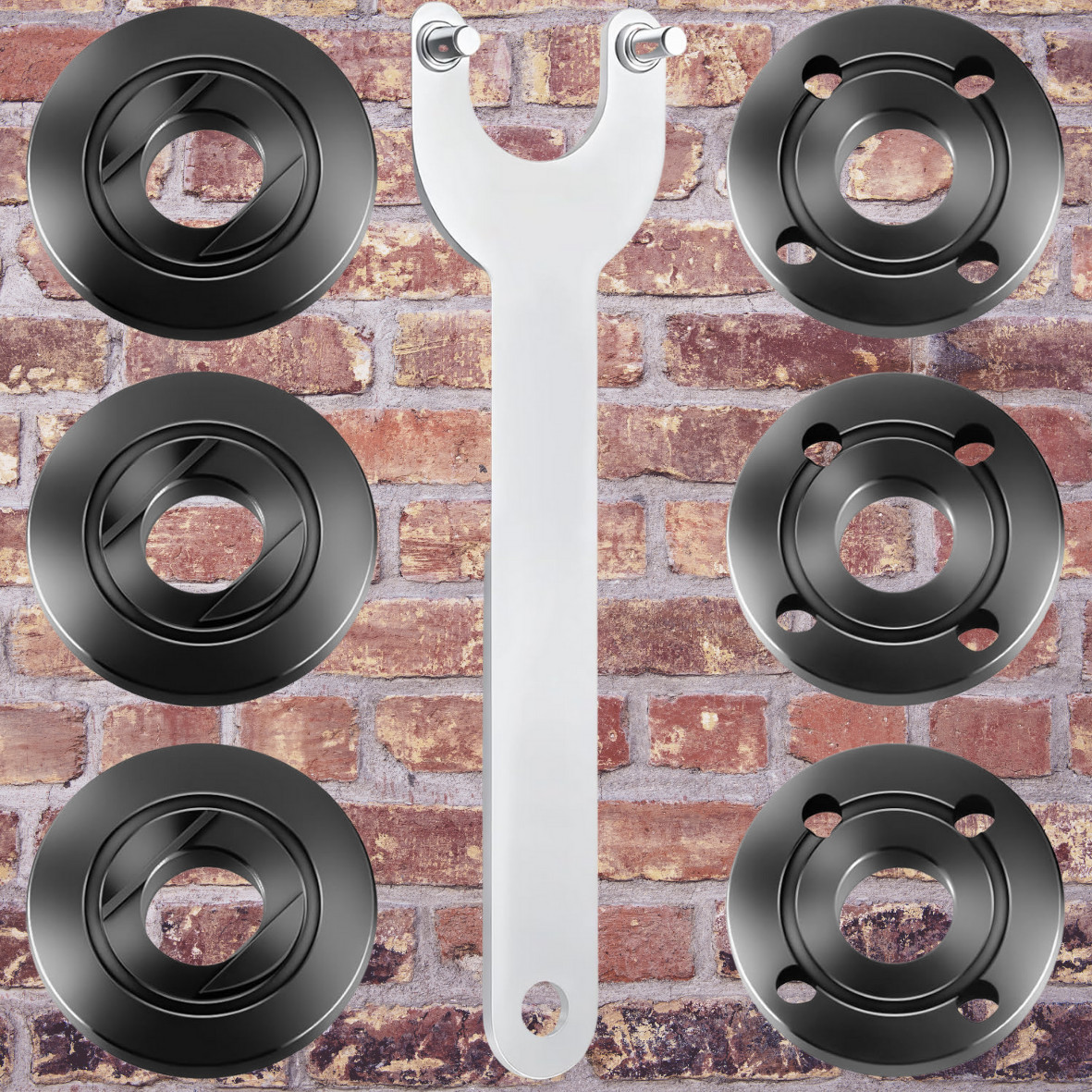 7PCS Angle Grinder Nut & Flange Set - Compatible with Dewalt, Milwaukee, Bosch