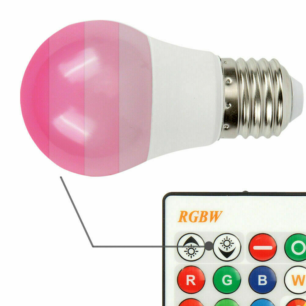 RGB RGBW LED Bulb Light 16 Color Changing E27 Lamp IR Remote Controller Dimmable