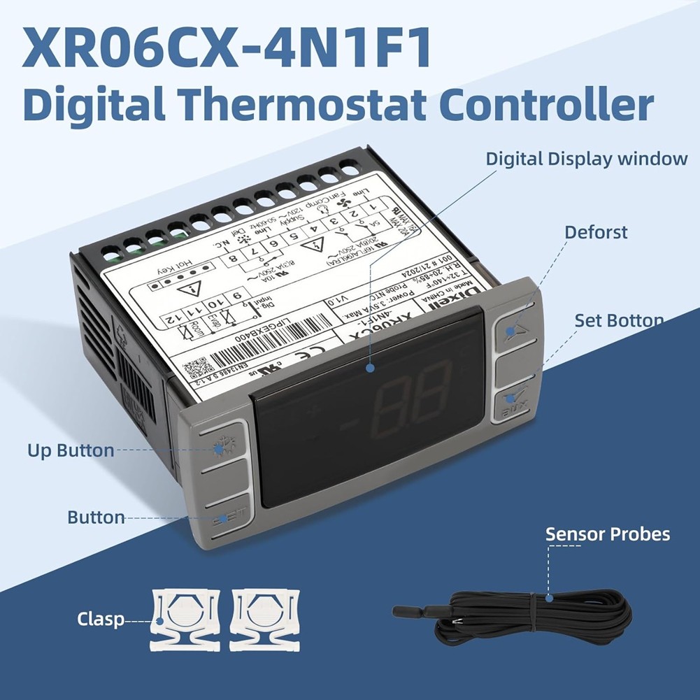 XR06CX-4N1F1 Temperature Controllers, Programmable Digital Thermostat with2937