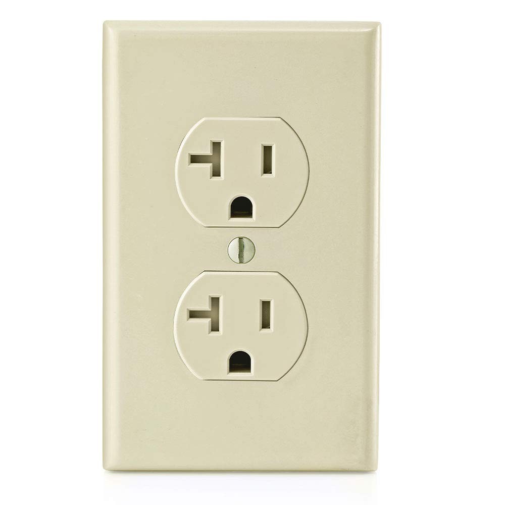 20 Amp Tamper-Resistant Duplex Outlet, T5820-I, Ivory
