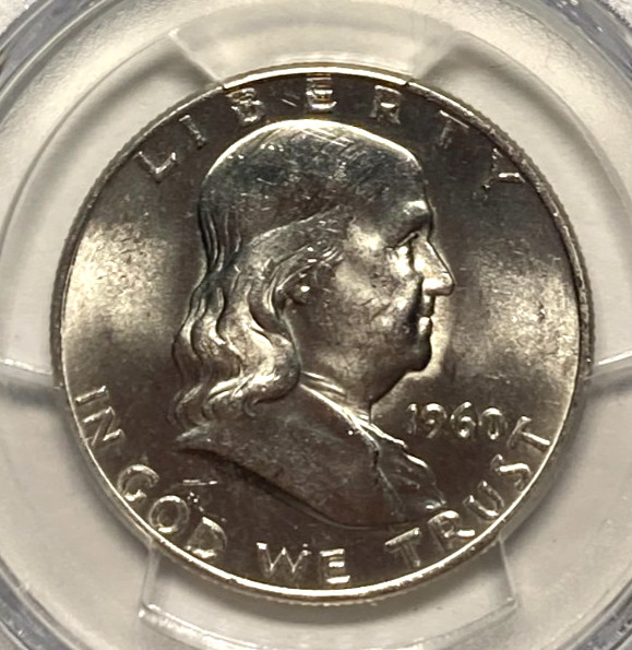 1960-D Franklin Half Dollar PCGS MS63 - Bright White - Awesome Luster!