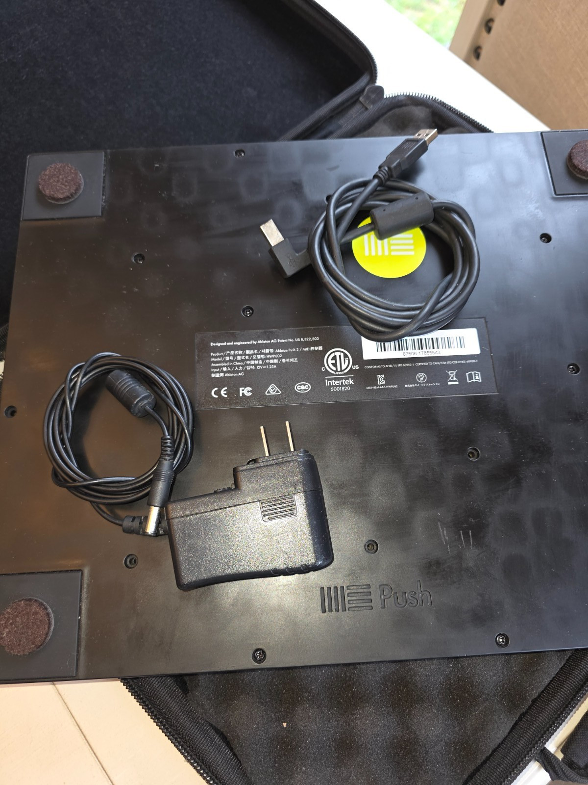 Ableton Push 2 Instrument Controller Cords and Case Included