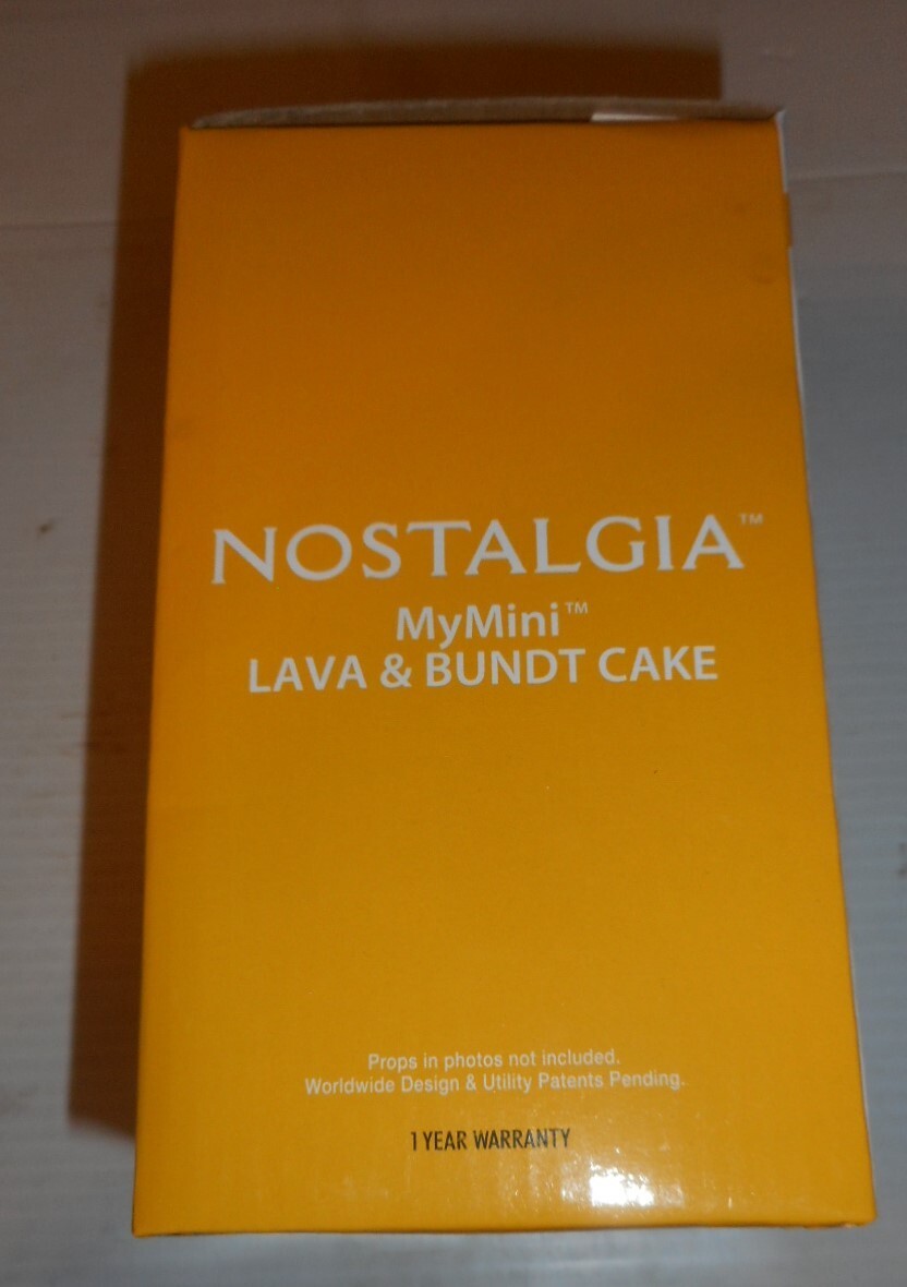 Nostalgia MyMini Lava Bundt cake maker yellow Compact 5" Non-Stick easy clean