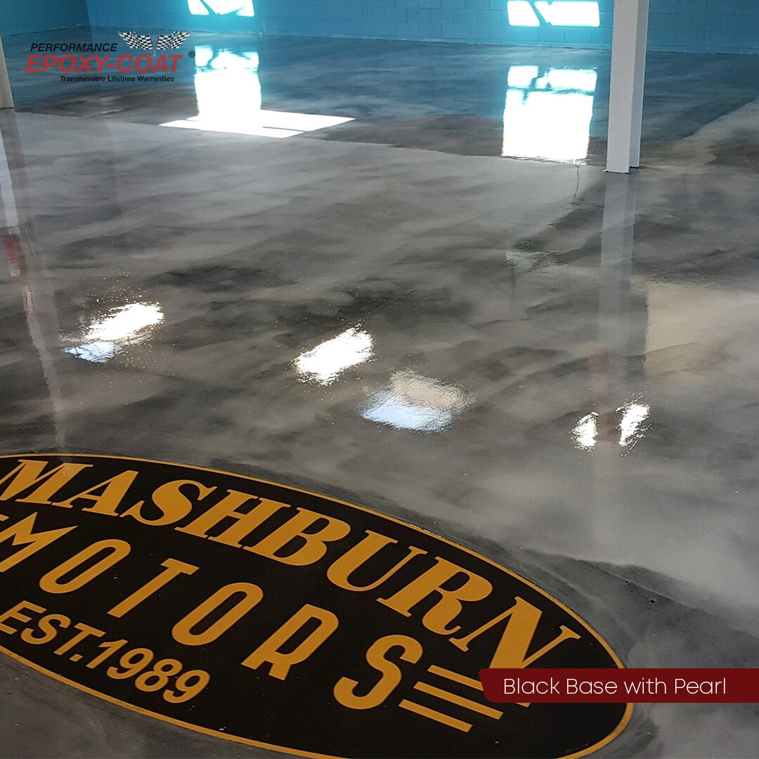 Metallic Half Epoxy Floor Coating Kit 150 sq. ft. MEDIUM BLUE Base Coat