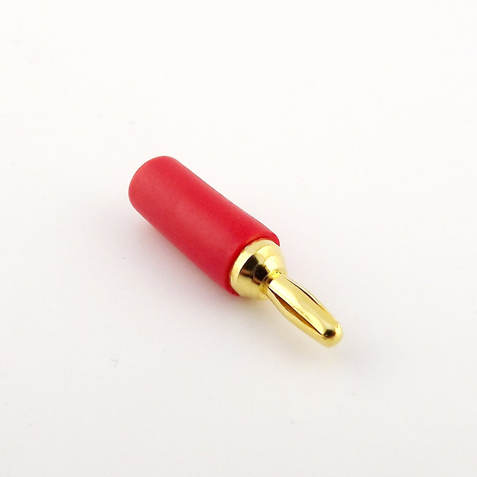 50pcs 2.5mm Banana Plug Copper Gold for Binding Post Probes Instrument Black+Red