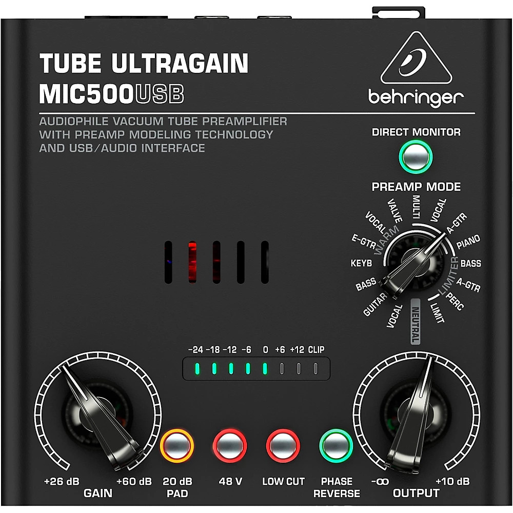 Behringer MIC500USB Audiophile Vacuum Tube Preamplifier