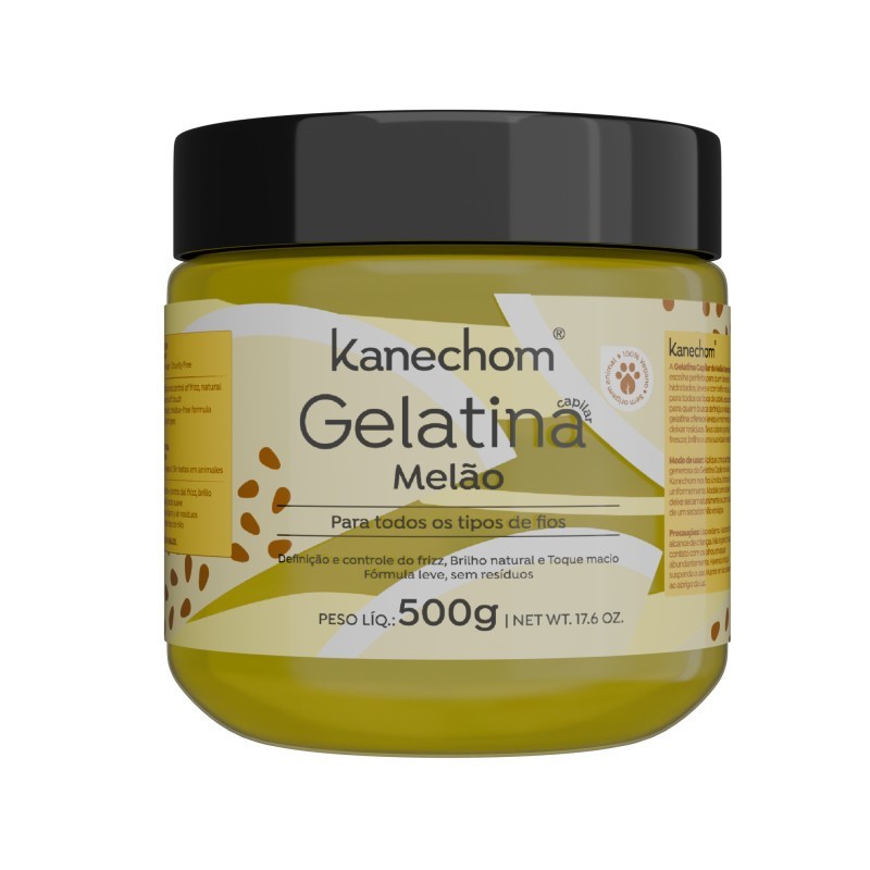 Kanechom - Melao - Gelatina Capilar 500Gr - (Melon - Hair Gelatin 17.63Oz)