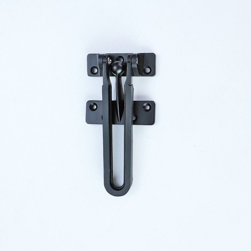 1Pcs Zinc Alloy Door Anti-theft Security Thickened Buckle Lock Black