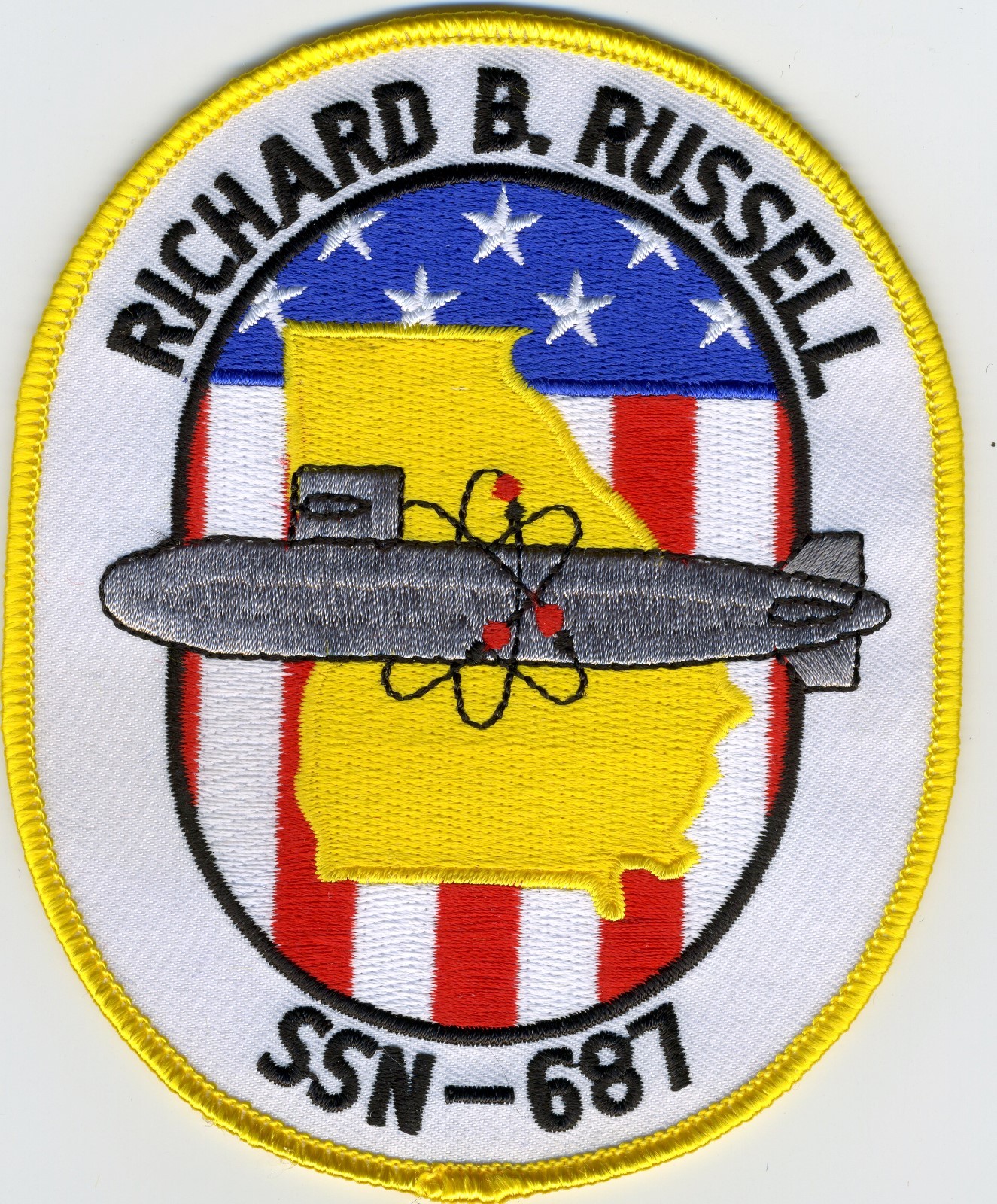 USS Richard B. Russell - SSN 687 - Crest - BC Patch Cat No C5433