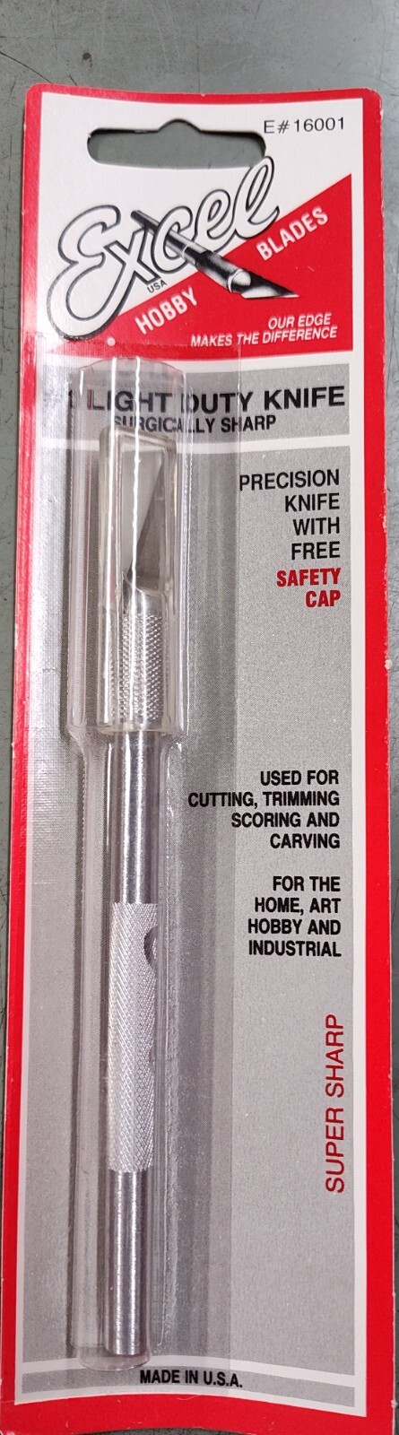 Excel #16001: #1 Light Duty K1 Craft Knife: NEW  Made in the USA