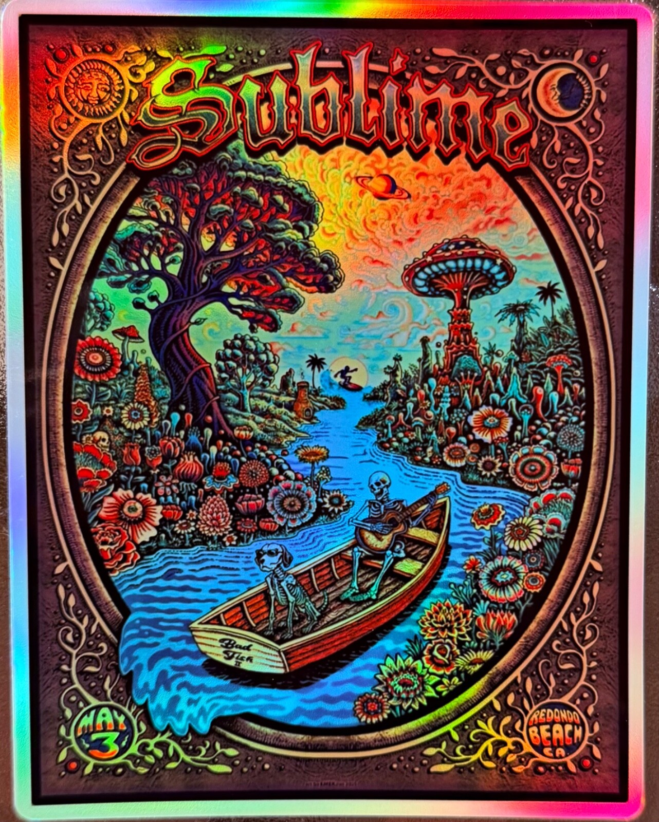 SUBLIME REDONDO BEACH POSTER/STICKER MAY 3RD 2025 FOIL