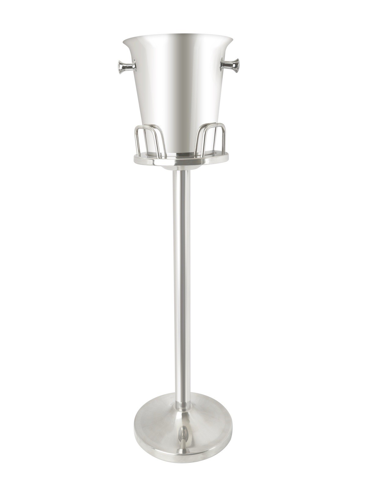 Silver Iice Bucket With Stand Handle, Scoop, Bottle Opener 1.3 Gallon Ice Cooler