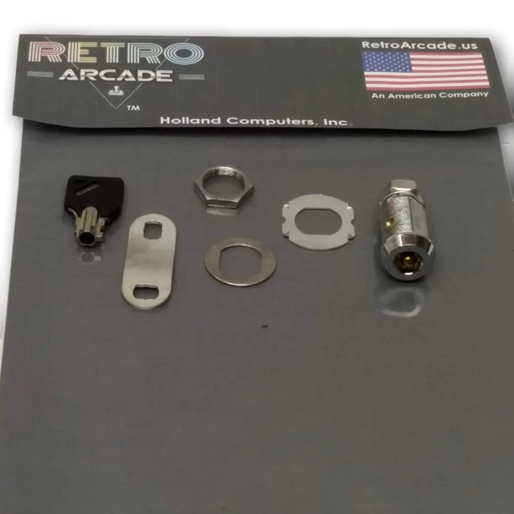 Arcade Game coin door Lock 27mm quincunx solid cylinder by RetroArcade.us