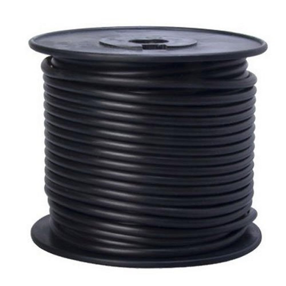 10 Gauge Wire, 10 AWG, Primary Wire Black 100 Feet Bulk Electrical Cable Spool